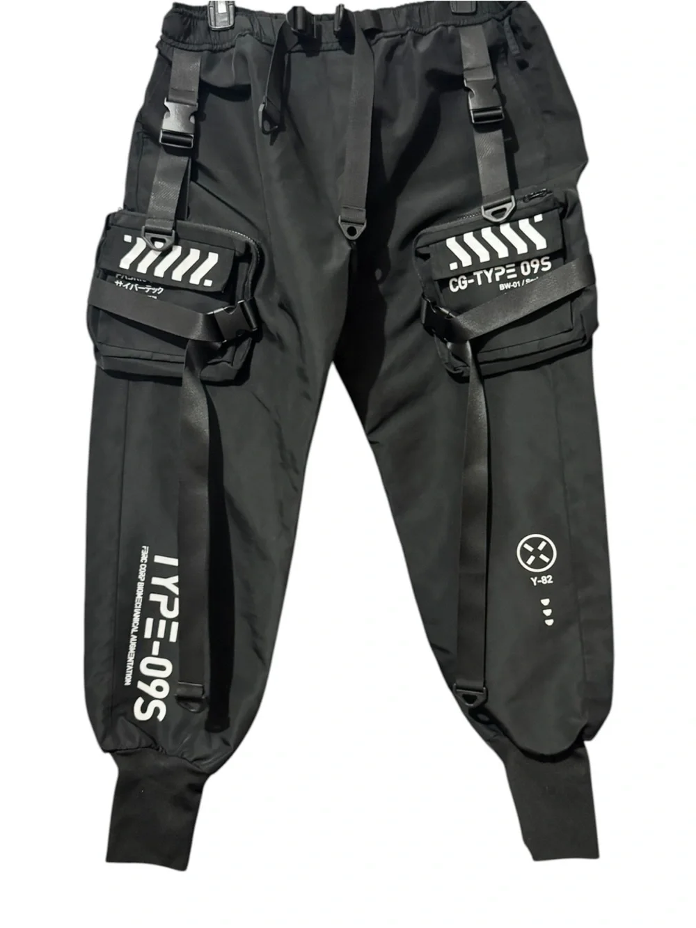 Fabric of the Universe Black Tactical Cargo Jogger Pants Techwear Utility XL - Picture 2 of 5